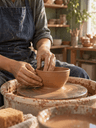 Hands shaping clay, the reference for this example